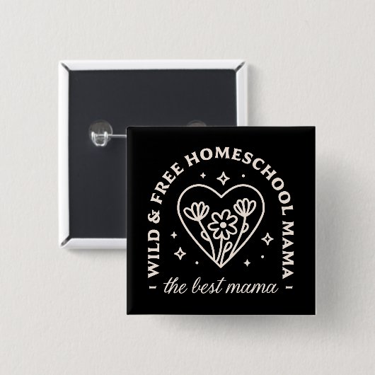 Homeschool Mutter, die zu Hause unterrichtet, best Button (Vorne & Hinten)