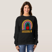 Homeschool-Mutter Regenbogenstift Zurück zur Schul Sweatshirt (Vorne ganz)