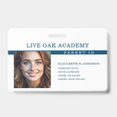 Homeschool Parent ID Abzeichen | Classic Blue Ausweis (Vorderseite)