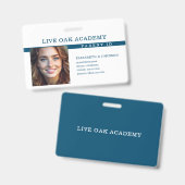 Homeschool Parent ID Abzeichen | Classic Blue Ausweis (Vorder- & Rückseite)