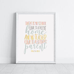 Homeschool Quote Typografie Art Poster
