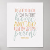 Homeschool Quote Typografie Art Poster (Vorne)