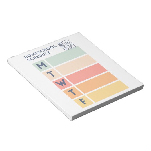 Homeschool Schedule Pad Notizblock (angewinkelt)