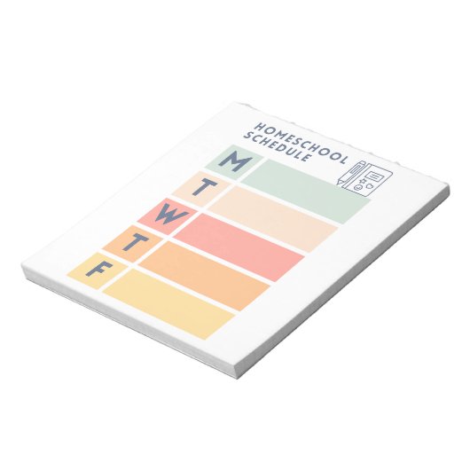 Homeschool Schedule Pad Notizblock (Rotiert)