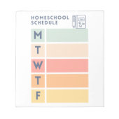 Homeschool Schedule Pad Notizblock (Vorderseite)