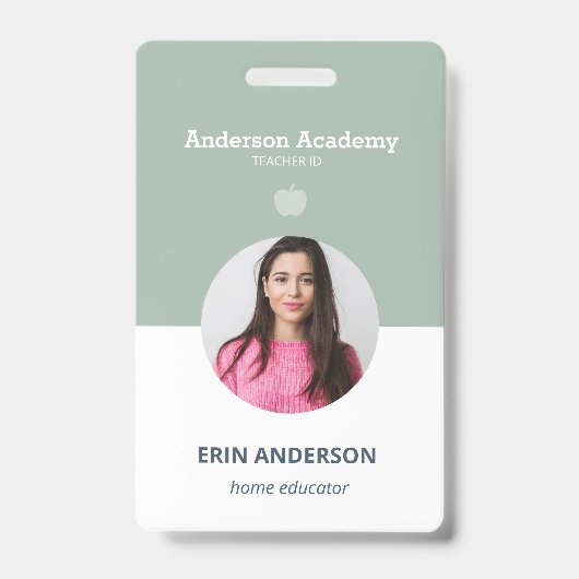 Homeschool-Schüler- oder Lehrer-Eltern-Foto-ID Ausweis (Vorderseite)