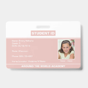 Homeschool-Schülerausweis Rose Gold Ausweis