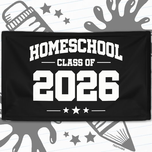 Homeschool Senior Class of 2026 Graduation Banner