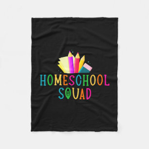 Homeschool-Squad Lernstifte Bildung Fleecedecke