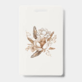 Homeschool Student Id Abzeichen Rustic Boho Ausweis (Rückseite)