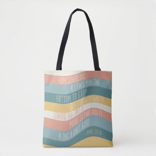 Homeschool Tamara L. Chilver Quote Retro Wave Tasche (Vorderseite)