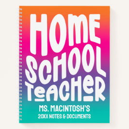 Homeschool Teacher Colorful Ombre Notizblock