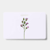 Homeschool Teacher Floral ID Abzeichen Ausweis (Rückseite)