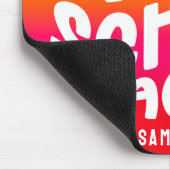 Homeschool Teacher Orange Red Ombre Mousepad (Ecke)