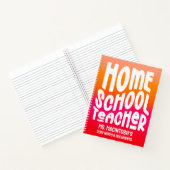 Homeschool Teacher Orange Red Ombre Notizblock (Innenseite)