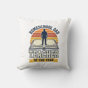 Homeschool-Vater Lehrer Des Jahres Vintage-Shirt D Kissen