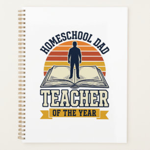 Homeschool-Vater Lehrer Des Jahres Vintage-Shirt D Planer