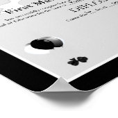 Homeschooler-Diplom für Schwarz und Weiß Poster (Ecke)