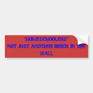 "HOMESCHOOLERS " NICHT GERADE EIN ANDERER AUTOAUFKLEBER