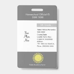 Homeschooling Unschooling Privatschüler-Abzeichen Ausweis