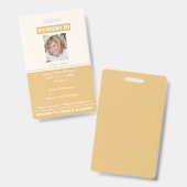 Homeschoor Student ID Abzeichen Gold Ausweis (Front & Back)