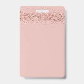 Homeschoor Student ID Rose Gold Glitzer Abzeichen Ausweis (Rückseite)