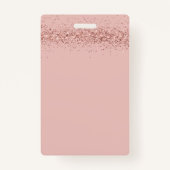 Homeschoor Student ID Rose Gold Glitzer Abzeichen Ausweis (Rückseite)