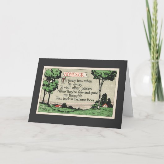 Homesick-A-Gedicht Karte (Vorderseite)