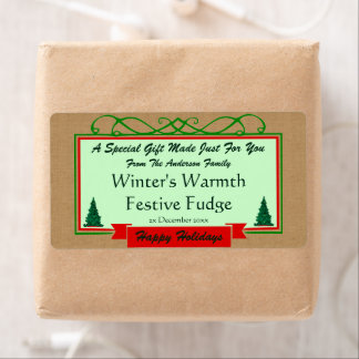 Homespun Burlap mit Holiday Trees Gerahmtes Gesche