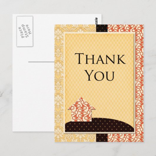 Homespun Danke Karte (Vorne/Hinten)