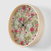 Homespun Red Herb Garden Pattern Uhr (Winkel)
