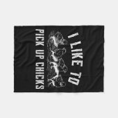 Homestead Farmer I Like To Ck Up Chicks For Chicke Fleecedecke (Vorderseite (Horizontal))