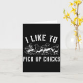 Homestead Farmer I Like To Ck Up Chicks Für Chicke Karte (Gelbe Blume)
