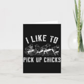 Homestead Farmer I Like To Ck Up Chicks Für Hühner Karte (Vorderseite)