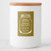 Homestead Mason Jar Kontur Lebensmittellabel Templ Lebensmitteletikett (Vorderseite)