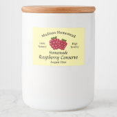 Homestead Raspberry Conserve Jelly Jam Template Lebensmitteletikett (Vorderseite)
