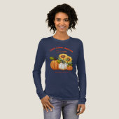 Homestead Sonnenblumen in Pumpkins Fall Tri-Blend Shirt (Volle Vorderseite)