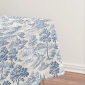 Homestead Toile Blue Tischdecke (Beispiel)