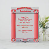 Homestyle Cooking SANDWICHES Menü Einfügen (Stehend Vorderseite)