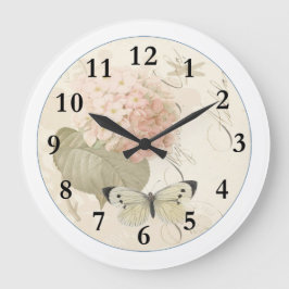 Hometime im alten Stil | Antike rote Rosen | Retro Große Wanduhr