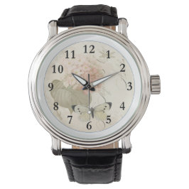 Hometime Old-Style | Antique Red Roses | Retro Rom Armbanduhr