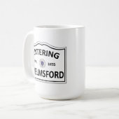 Hometown-Masse MA Townie CHELMSFORDS MASSACHUSETTS Kaffeetasse (Vorderseite Links)