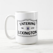 Hometown-Masse MA Townie LEXINGTONS MASSACHUSETTS Kaffeetasse (Links)