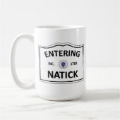 Hometown-Masse MA Townie NATICKS MASSACHUSETTS Kaffeetasse (Links)