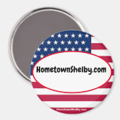 HometownShelby.com patriotischer Magnet (Vorderseite/Rückseite)