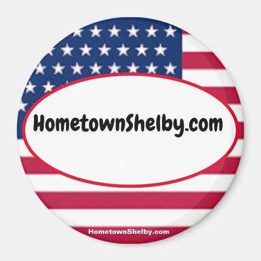 HometownShelby.com patriotischer Magnet (Vorne)