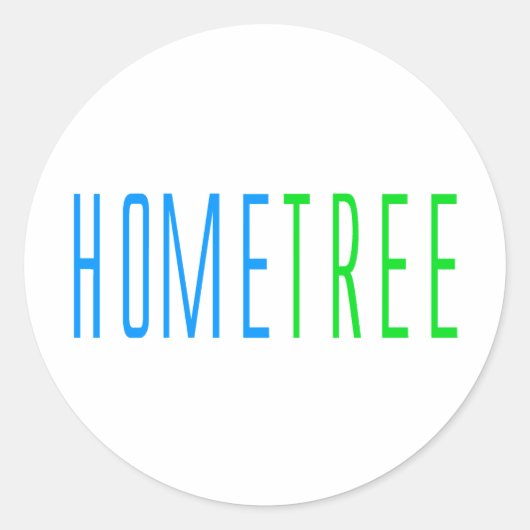 Hometree Runder Aufkleber (Vorderseite)