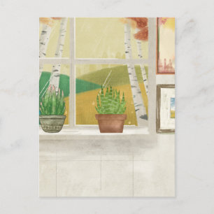 Homewindow spring Natur Zuhause Interior Postkarte