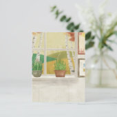 Homewindow spring Natur Zuhause Interior Postkarte (Stehend Vorderseite)