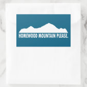 Homewood Mountain Resort Rechteckiger Aufkleber (Tasche)